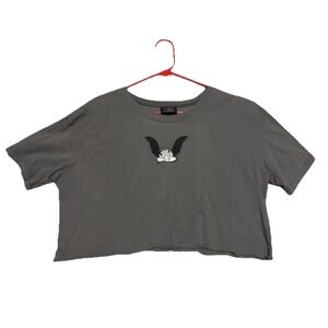 Empyre Kipsy Sleeping Angel Grey Crop T-Shirt Size Large